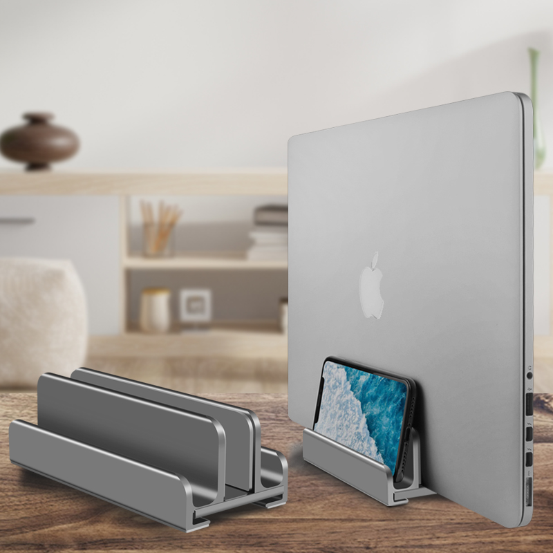 Vertical Laptop Stand, Adjustable Laptop Holder Desktop Dock Mount with Adjustable Dock Vertical Laptop Stand
