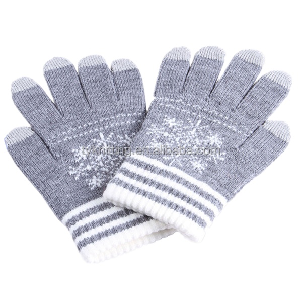 simple fashion unisex simple color mittens warm soft knitted winter mittens