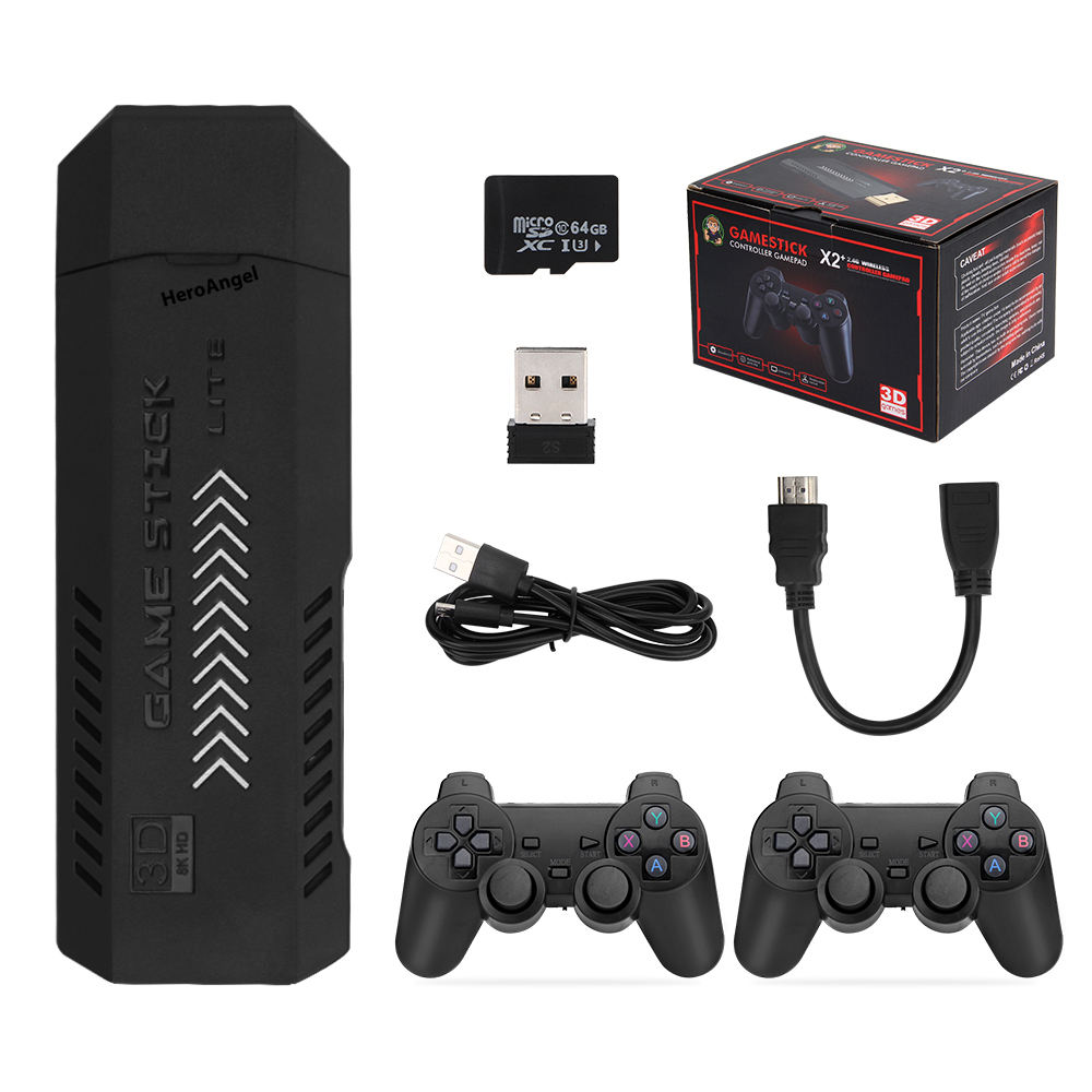 X2 PLUS GD10 PLUS Game Stick 4K Mini Retro 4K Video Game Console 2.4G Wireless Controllers HD 35000 Classic Games For PSP/N64