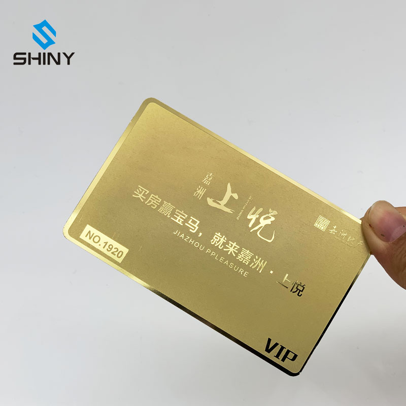 Лидер продаж! 2020 OEM позолоченная металлическая визитная карточка из нержавеющей стали vip металлическая карточка