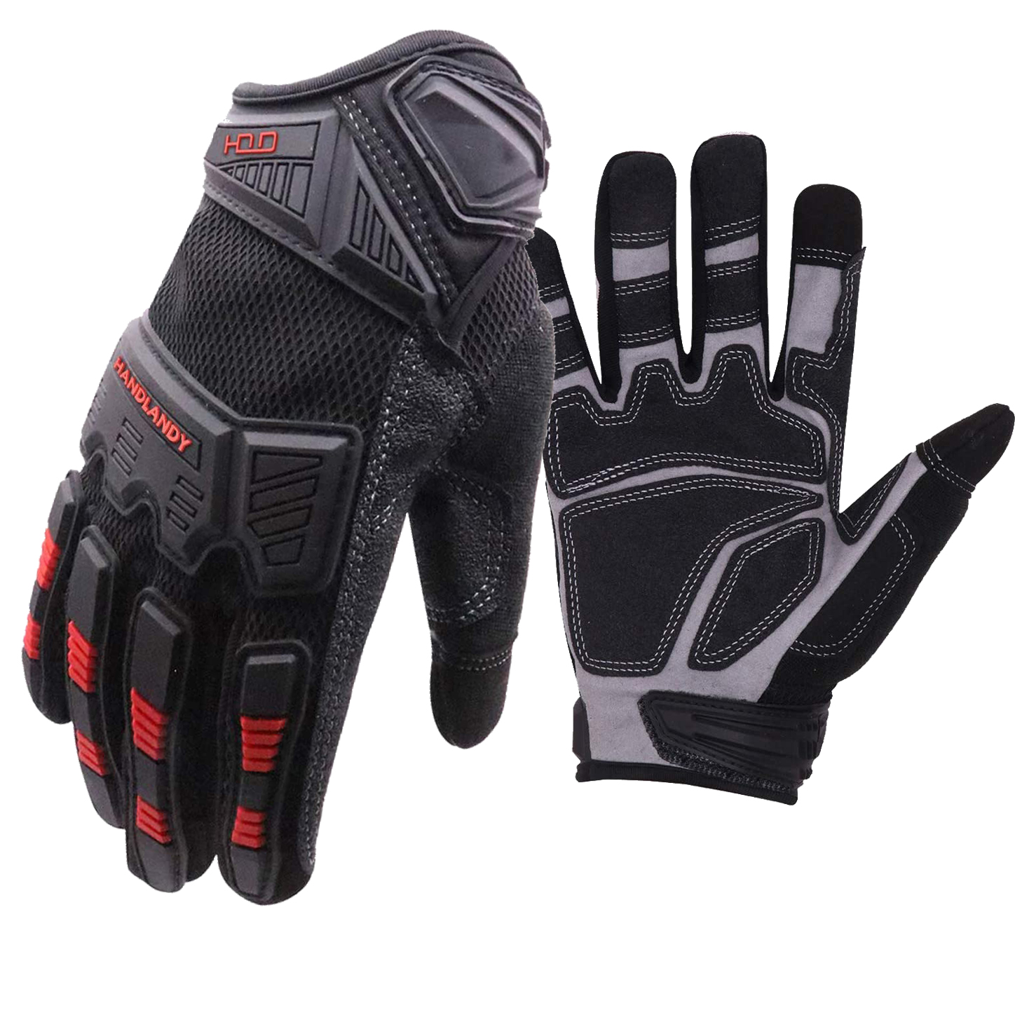 PRI Customized TPR protection anti-impact anti-abrasive automotive mechanical touch screen construction work safety gloves