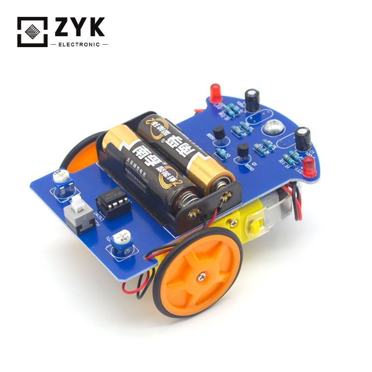 ZYK Diy интеллектуальная линия слежения умный автомобильный комплект Электронный патруль Автомобильное устройство