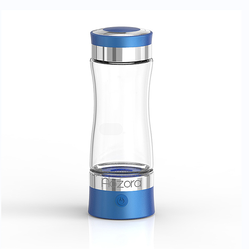 Hydrogen water bottle inhaler for travel and home, 300ml rechargeable PEM technology Ionized water generator
