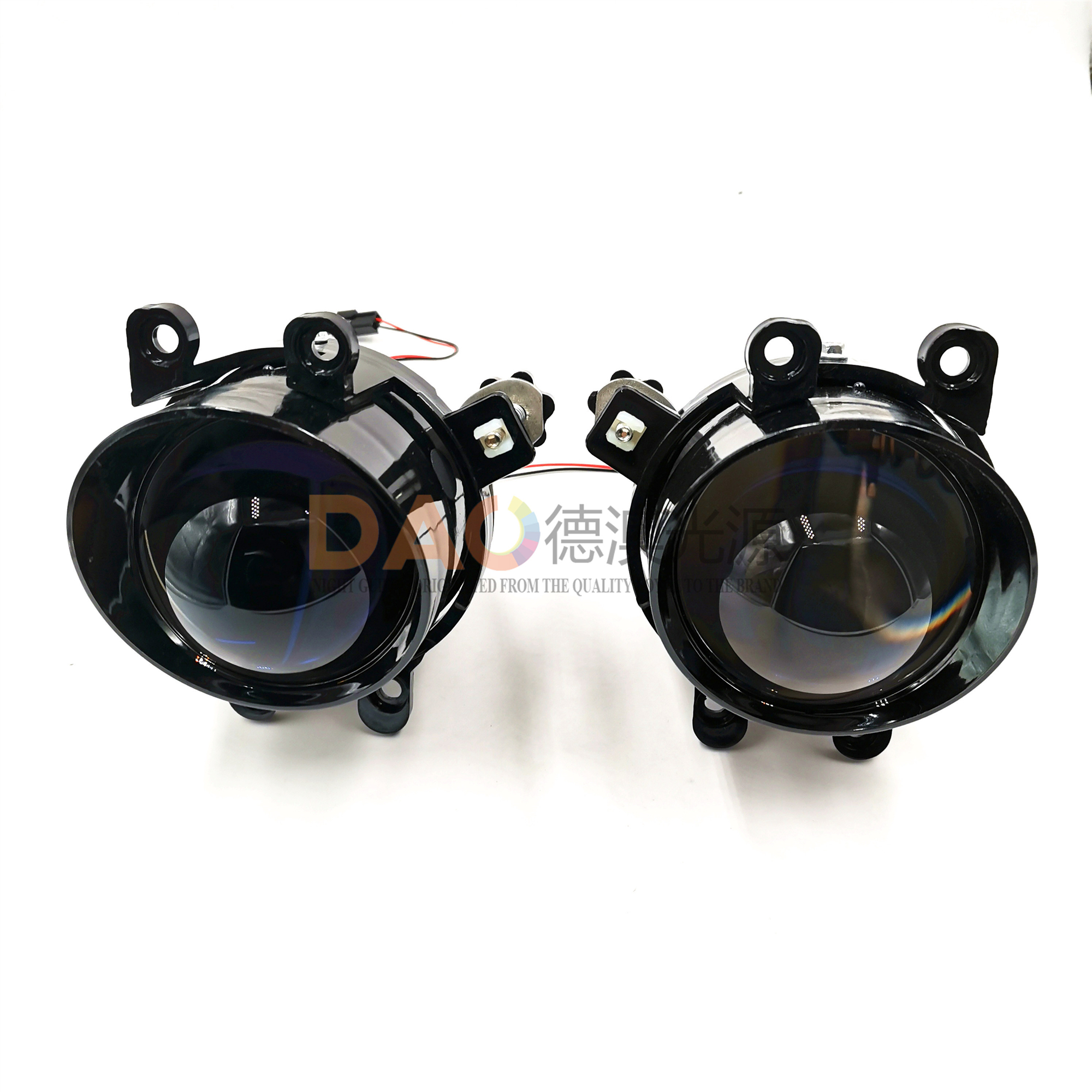 Комплект HID противотуманных фар дао 3 дюйма 12 В 2 шт. Биксеноновые Противотуманные фары Проекционные линзы с синим покрытием для универсальных автомобильных фар h11 d2h