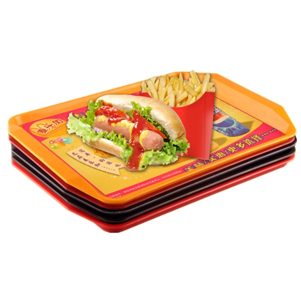 Hot sale cheap custom large shallow plastic serving tray