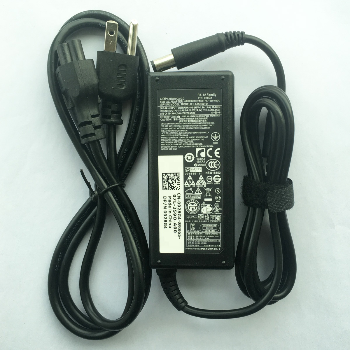 Original Ac Adapter Laptop Charger 65W 19.5V 3.34A for Dell Latitude E6540 E7240 E7250 E7440 E7450 LA65NM130 HA65NM130 PA12