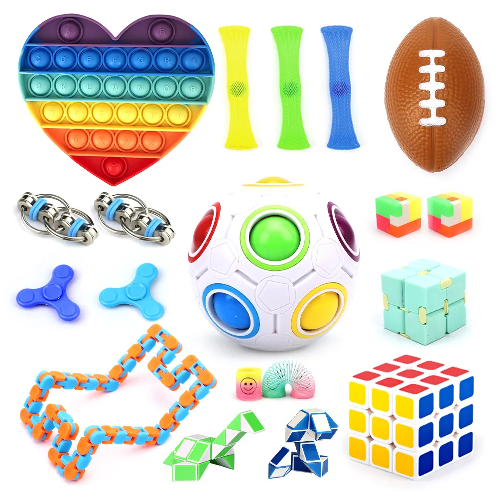 Антитревожный куб бесконечности, игрушки-антистресс, пуш-поп, Сжимаемый сетчатый шар, игрушки-антистресс, набор для детей