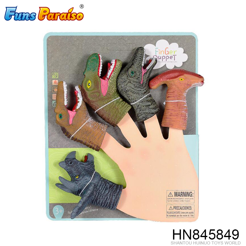 Dinosaur mini hand puppets toy vinyl finger puppet toys HN845849