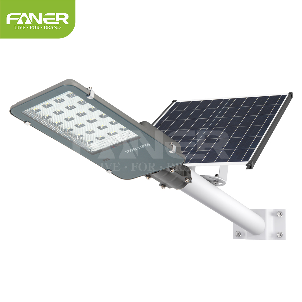 Уличное освещение Faner IECEE CB SASO на солнечной батарее, 100 Вт, 200 Вт, 300 Вт, БЕЛЫЙ Проекционный солнечный уличный фонарь на солнечной батарее