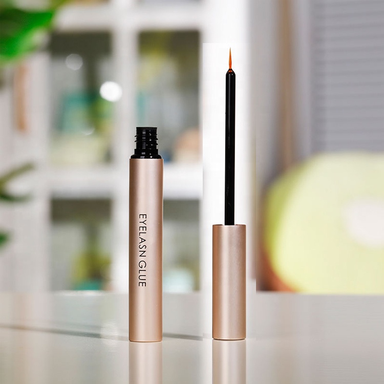 OEM eyelash glue tube 5.5ml empty eyeliner tube custom 5ml round eyeliner empty tubes private label with oem brush