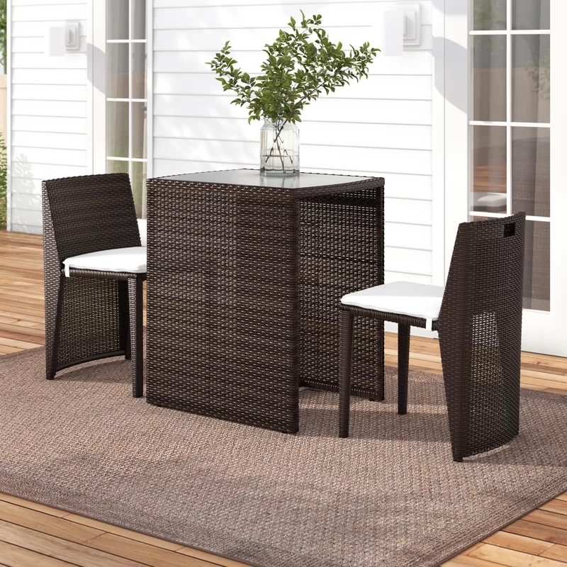 Outdoor Bench Set high quality sofa Chair Seat stools wicker rattan counter patio furniture factory direct wholesale