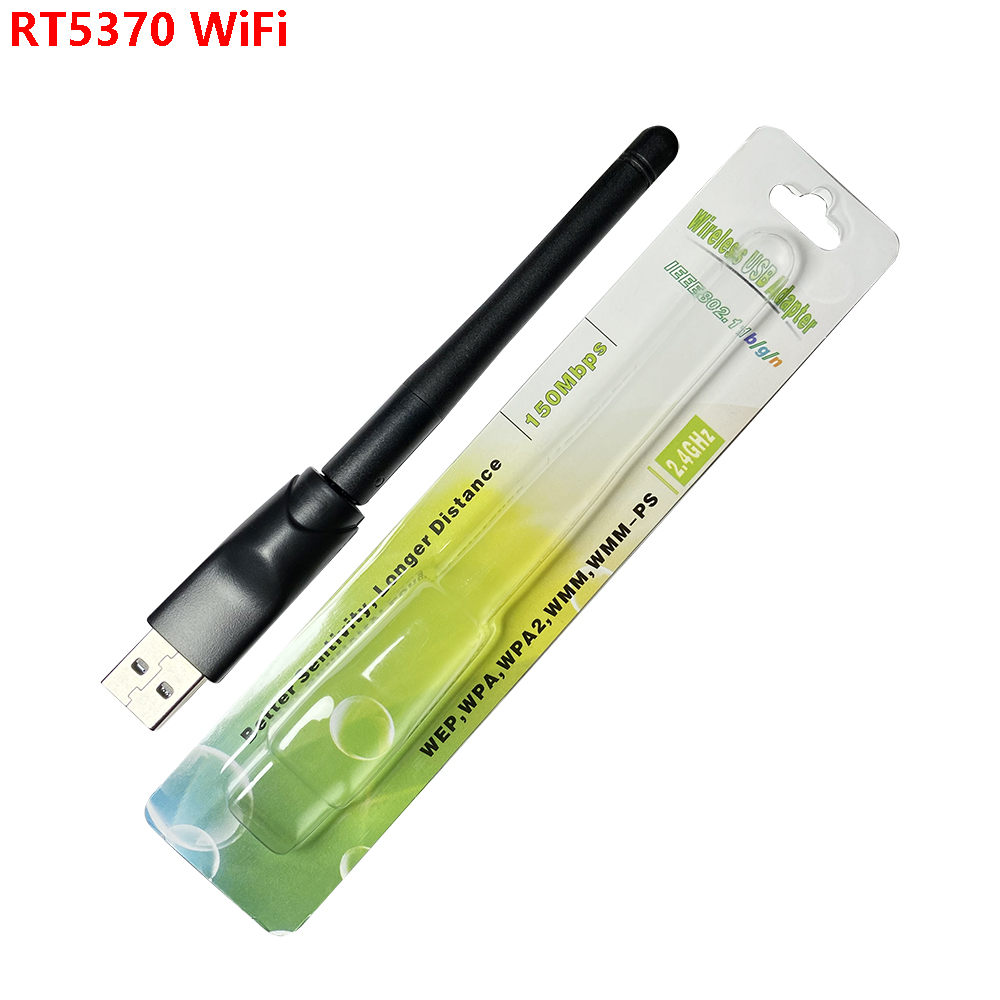 5370 USB Wi-Fi, 150 mbpsdongle Wi-Fi приемник с чипсетом RT5370 Вай-Фай адаптер для ПК-цифра спутниковый телевизионный ресивер