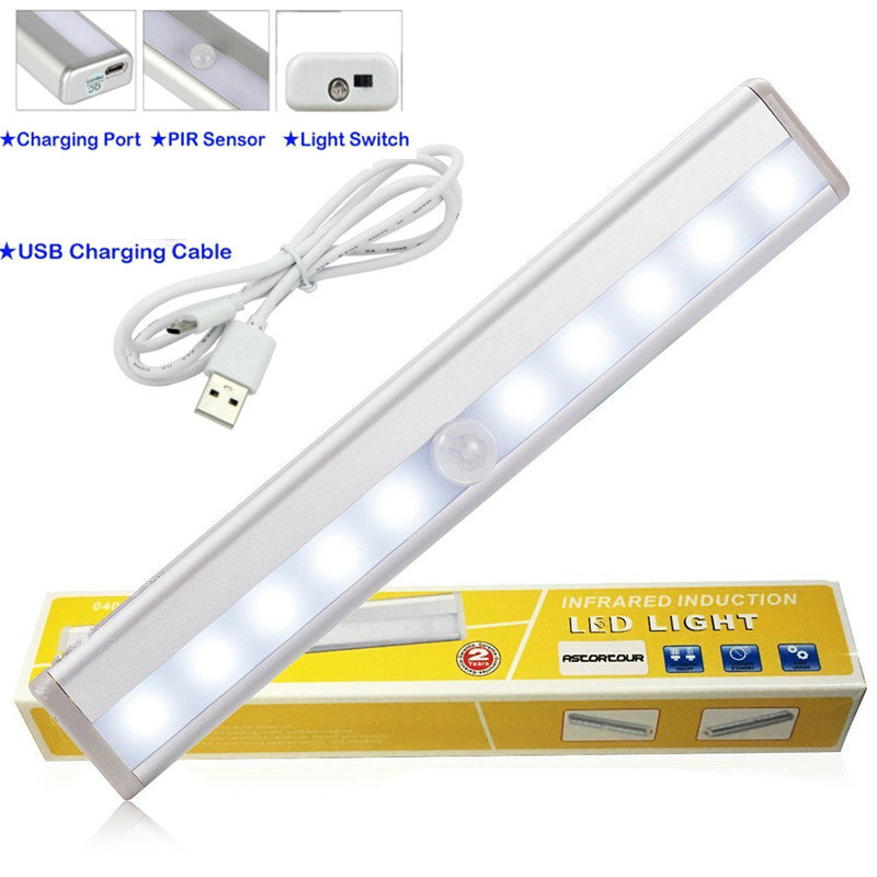 Rechargeable LED strip light for kitchen cabinet wardrobe