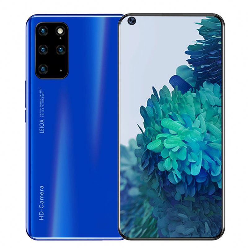 S20 + Pro мобильный телефон Octa Core 7,2 "FHD + безрамочный экран с 24MP селфи 48MP Quad камера 5000 мАч 6 ГБ 128 мобильный телефон Android смартфон 5G