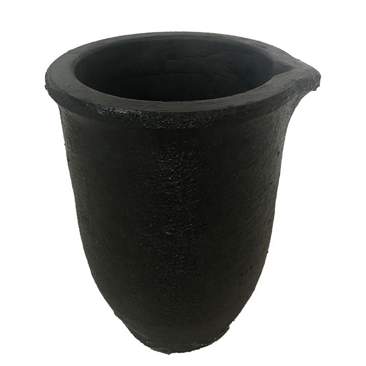High thermal conductivity melting metal silicon carbide reinforced 200kg graphite crucible for sale