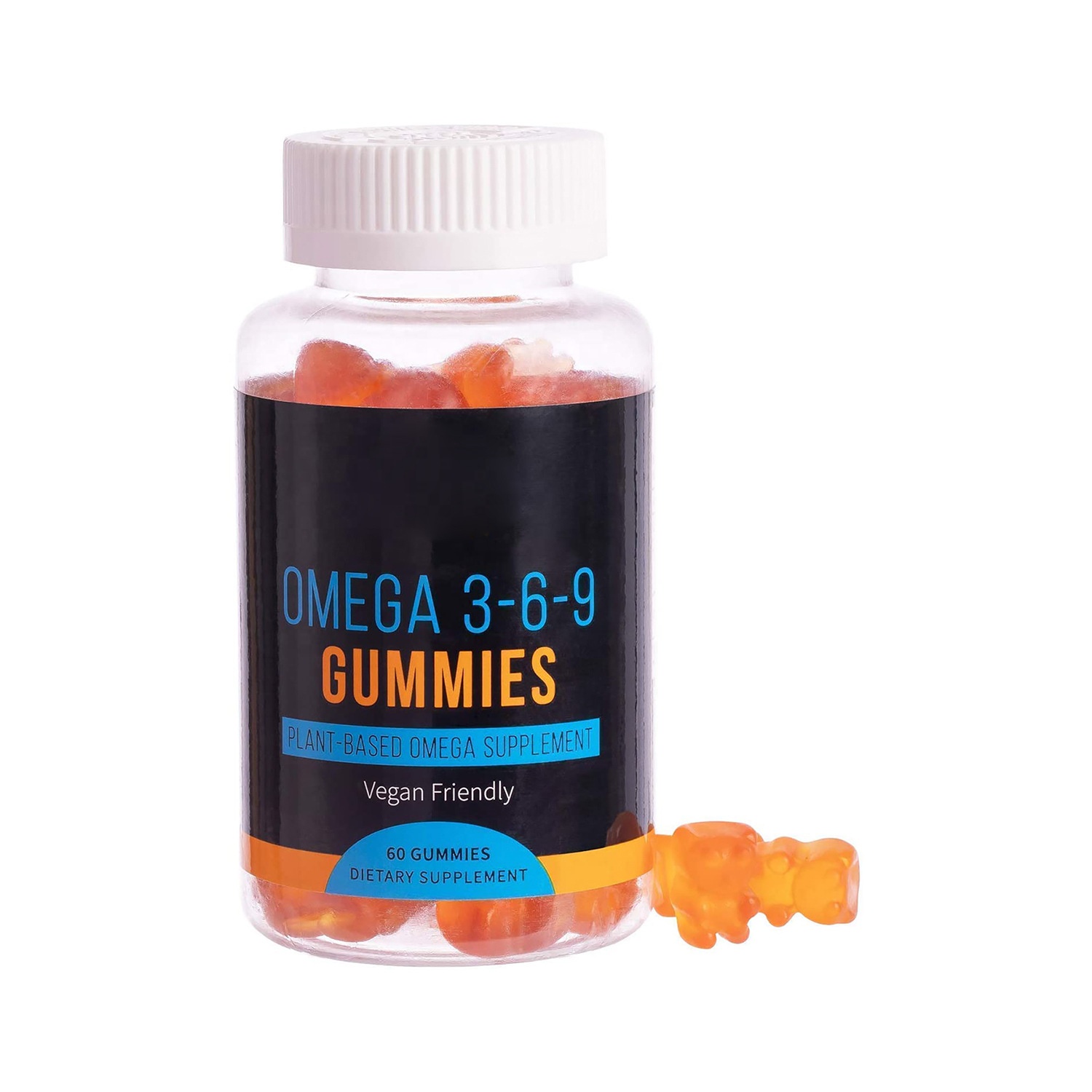 Best Vegan Plant Support Omega 3 6 9 Gummies Extra Strength Essential Fatty Acid Supplement 60Count