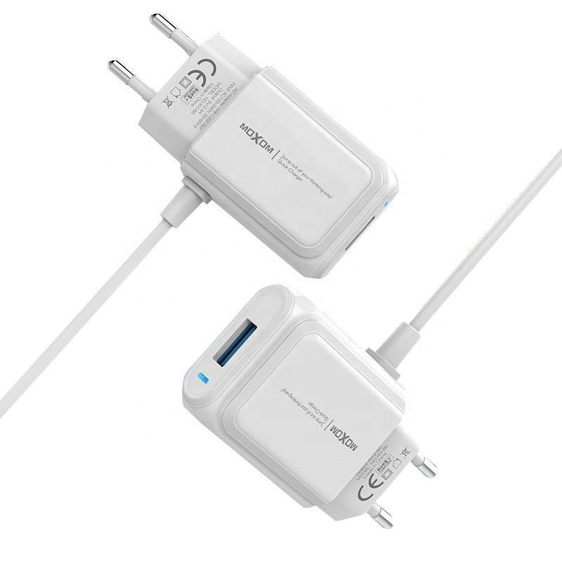 Новое проводное зарядное устройство для телефона MOXOM с 1usb-портом, проводное Сетевое зарядное устройство типа C, 2,4 А, 12 Вт, зарядное устройство usb-c