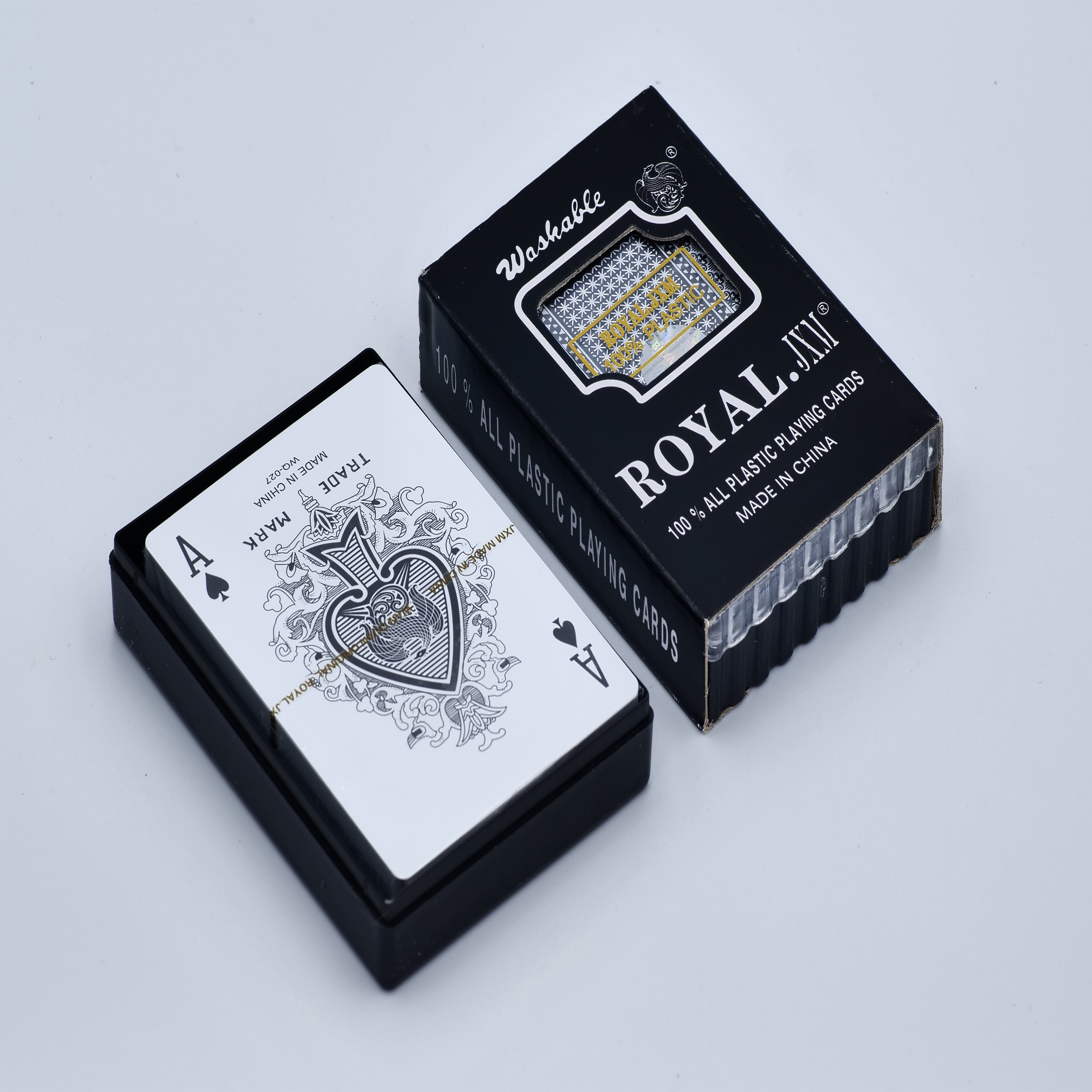 ROYAL.JXM Own-Brand Best Quty Custom Poker Cards Paper Plastic Playing Cards Custom Logo Advertising Type Printed Plastic Cards