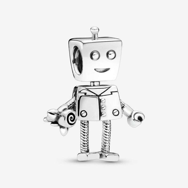Очаровательный бойфренд модели robbot из серебра 925 пробы, с шарнирными конечностями, Роза в руке, романтический персонаж из бусин