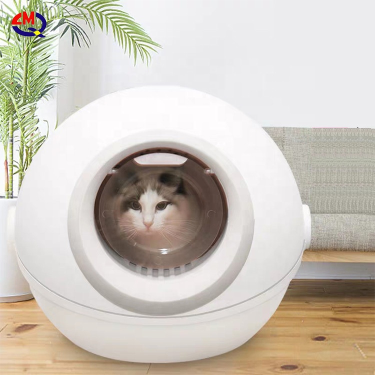 Кошка корма ящик для хранения чистой наполнитель для кошачьего туалета коробка кошачьего туалета с крышкой могут быть открыты для легкой чистки
