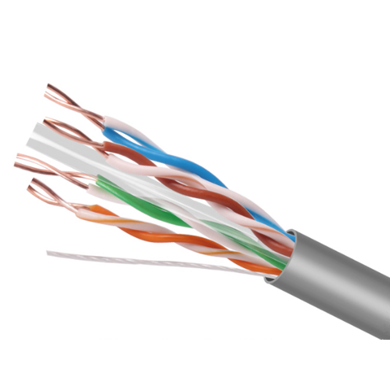 305m Factory Price Utp Cat 6 Cat6 Twisted Cord Network Lan Cable Ethernet Shield FTP Black Jacket White Blue Copper PVC Box ROHS