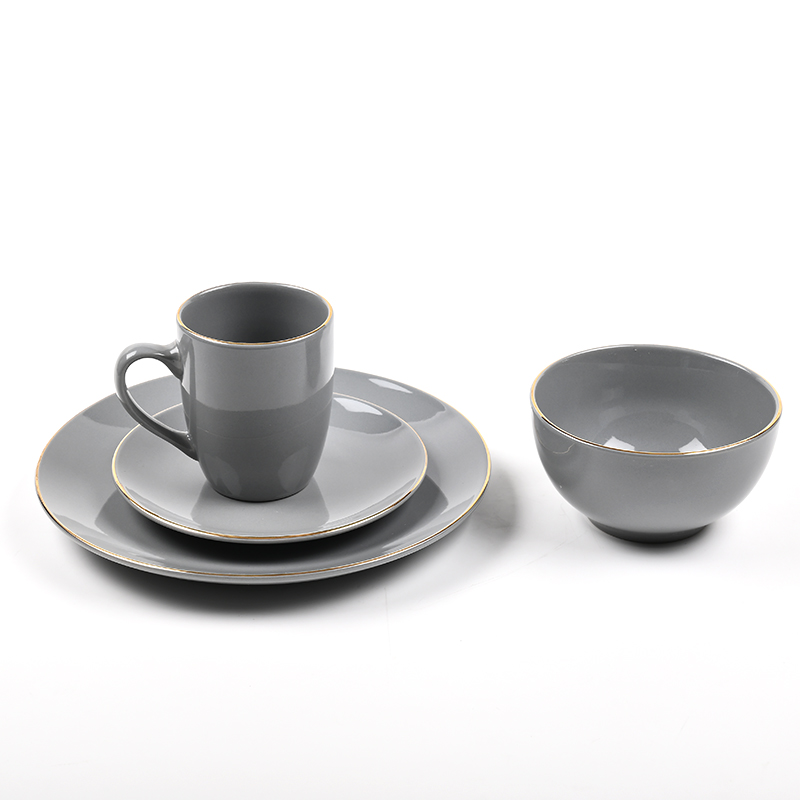 Oem 16pcs Plates Tableware Ceramic Stoneware Dinner Sets