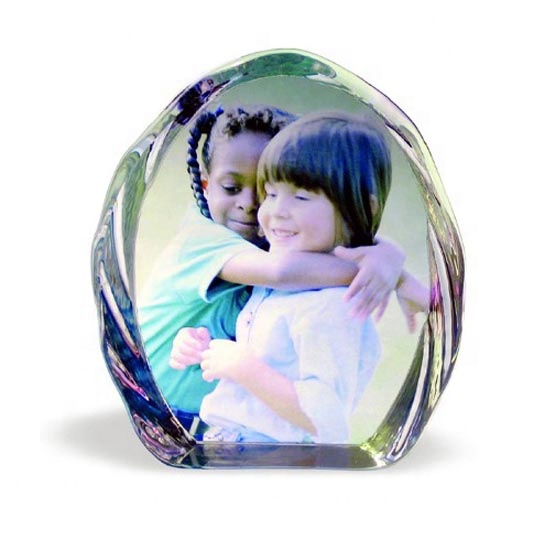 engraved iceberg sculpture crystal photo frame promotional souvenir gifts favor