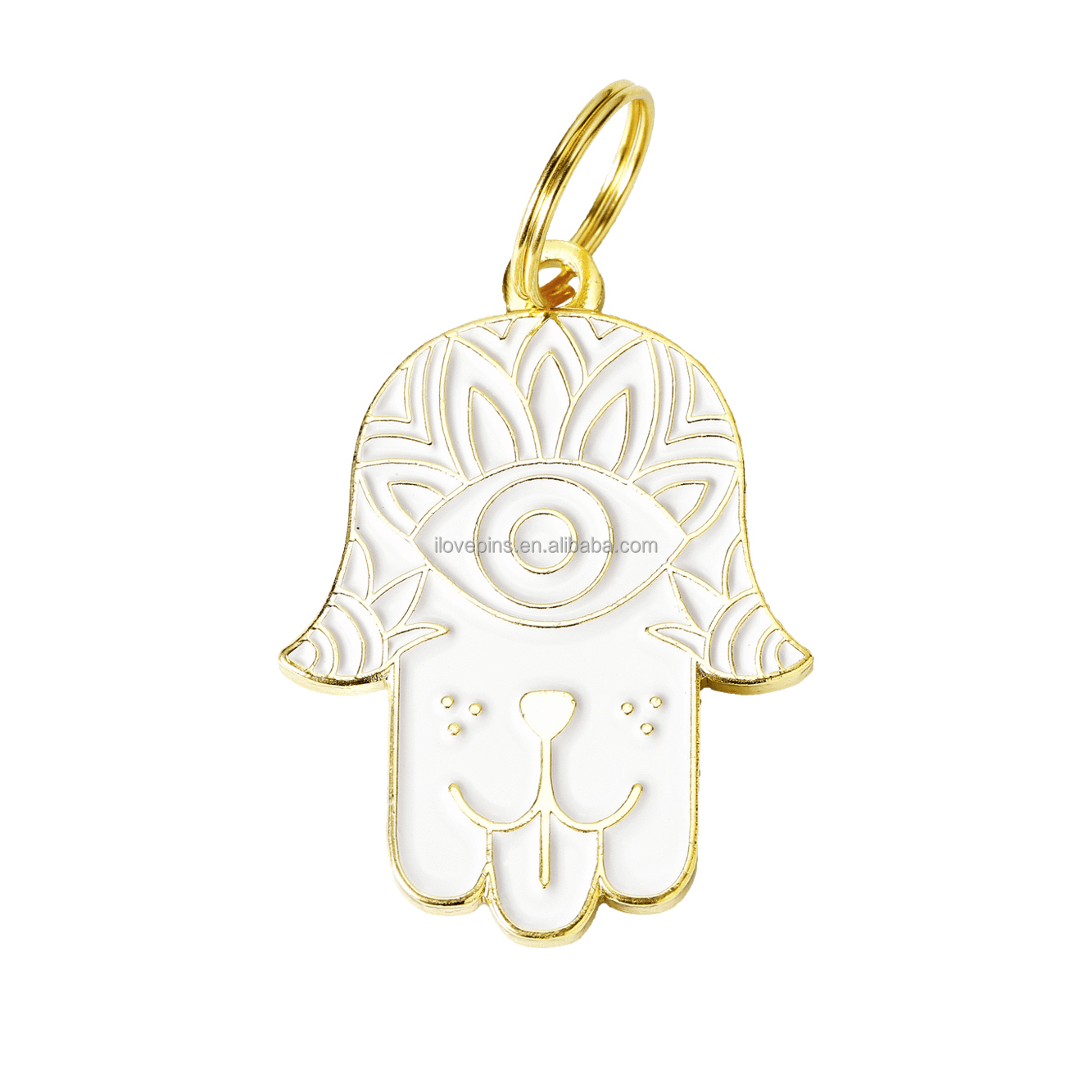 Недорогая металлическая бирка для собак Hamsa с ручной гравировкой