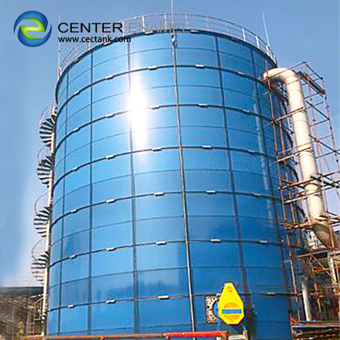 household biogas plant applied 50 kilo liter enamel bolted tank, pass OSHA
