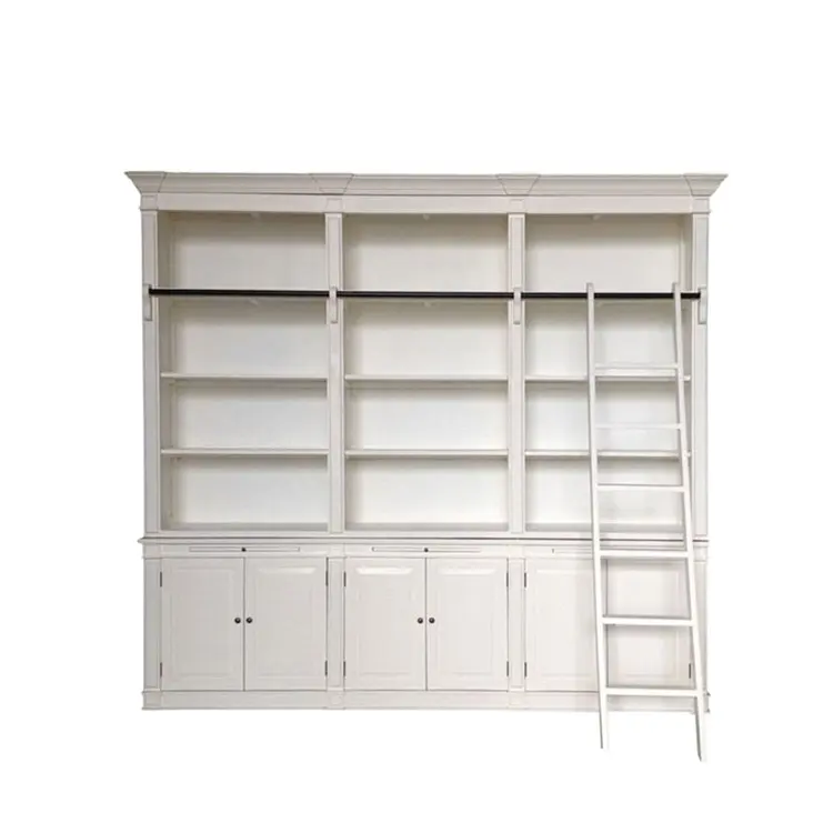 French Style Design Large Clothes Cabinet Design, Storage Pure White Wardrobe Cabinet