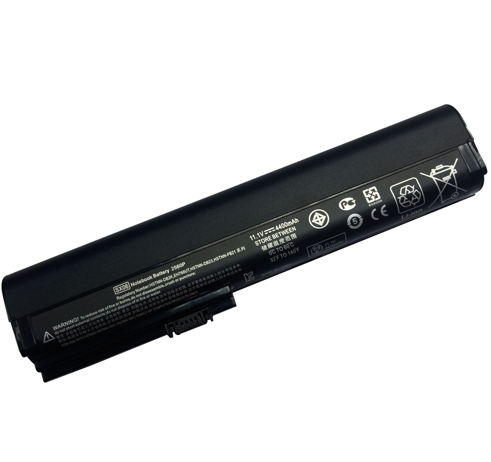 Аккумулятор для ноутбука HP 2560P для EliteBook 2560p 10,8 V 4400mAh Черный