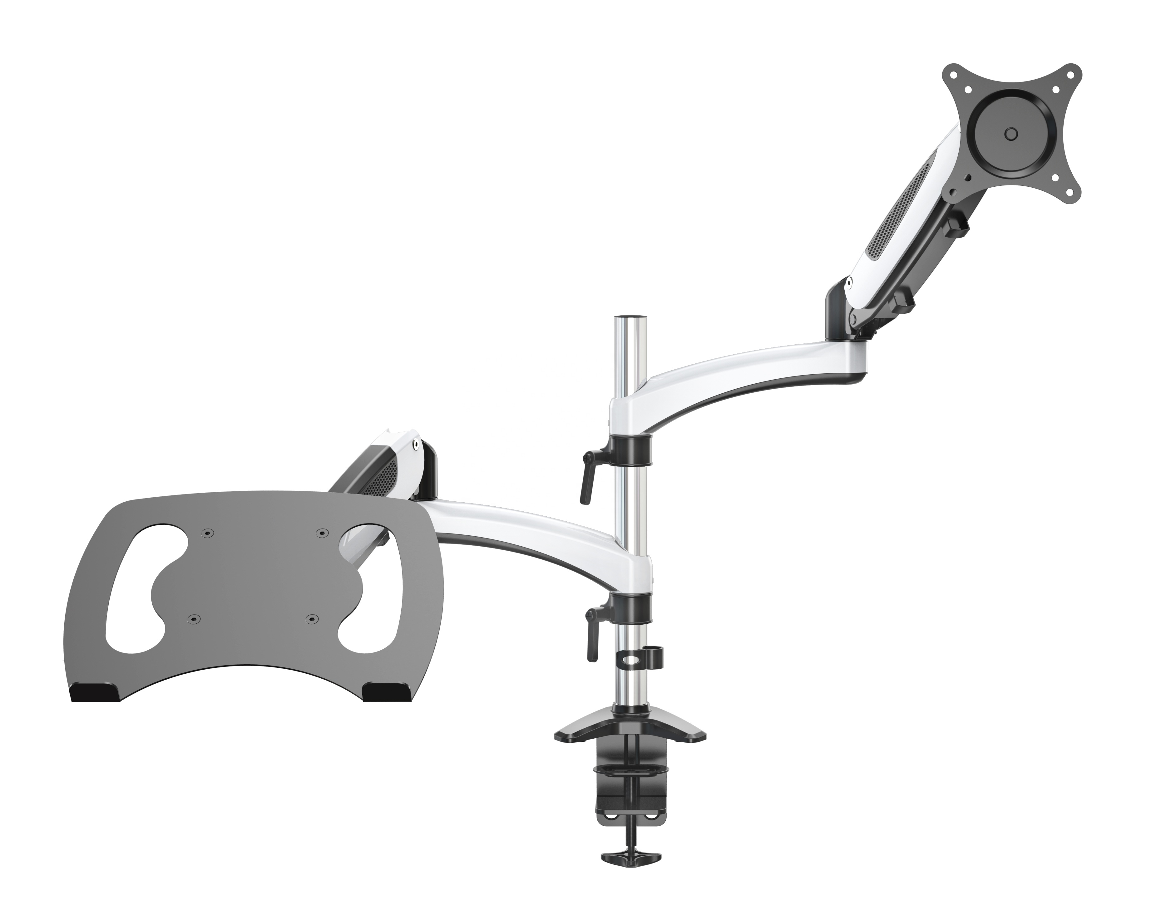 Gas Spring laptop stand desk clamp mount Dual monitor arm VM-LH08