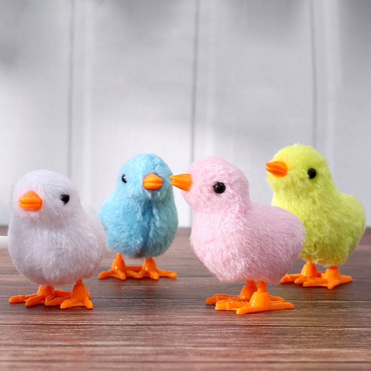 Factory direct sale cute customized clockwork chicken toy bstuffed plush animal toy
