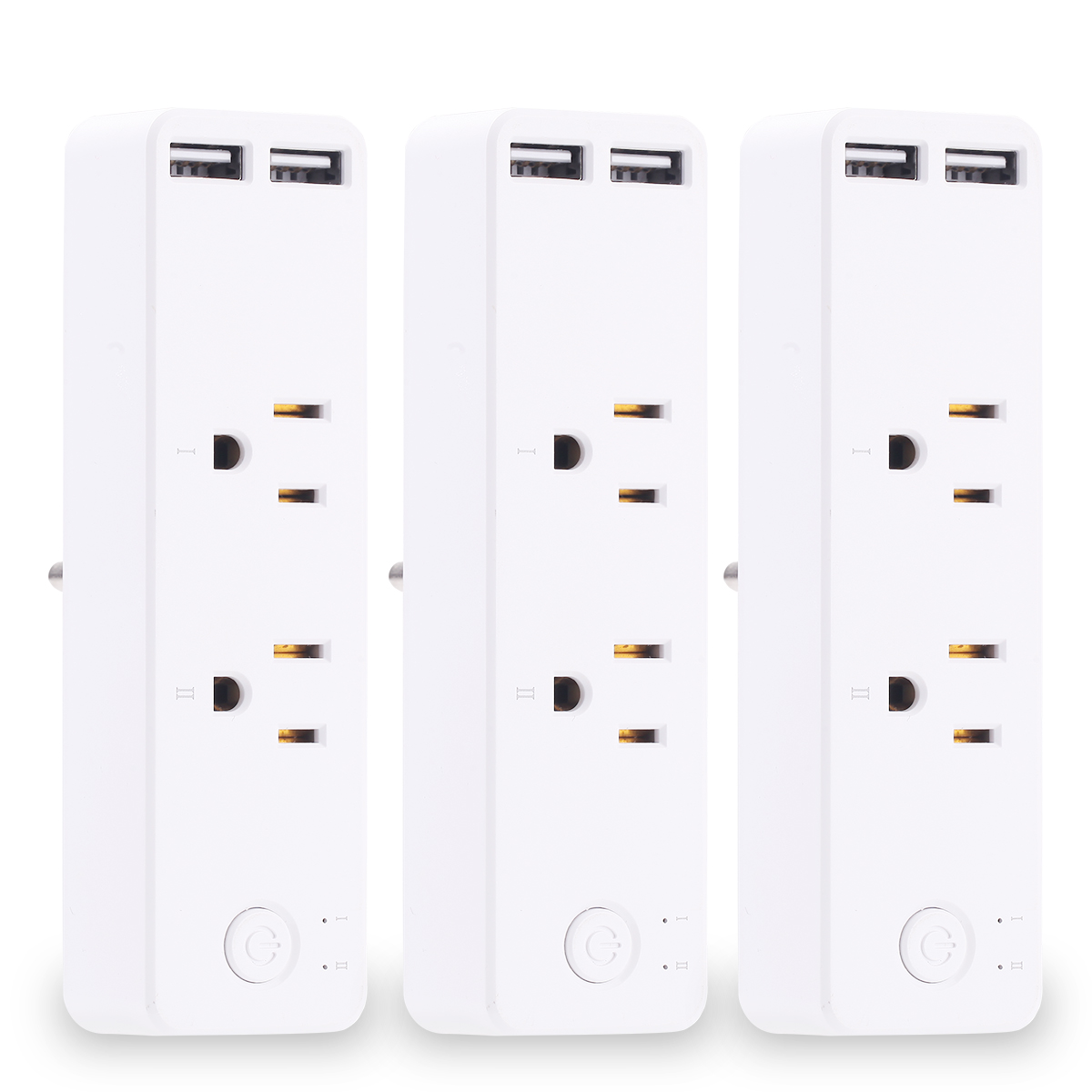 Smart Wifi Outlets With 2 USB Ports 15A Wall Charger Sockets Electric Plug For Home Kitchen Alexa And Google