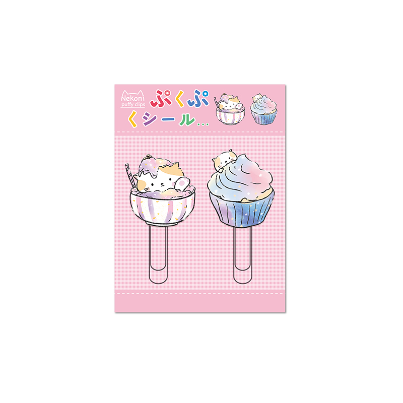 Nekoni Kawaii, закладка для бумаги, изображение кошки, школа, офис, образовательные канцелярские принадлежности для 3D Закладка, маркер для страниц