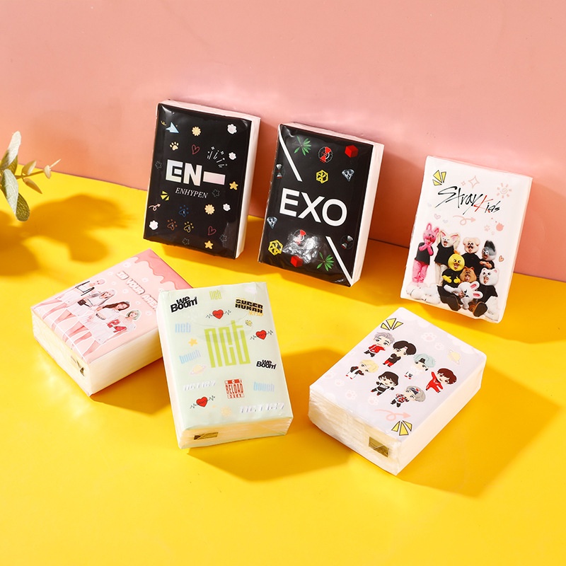 Bangtan Boys оптом KPOP Idol товары Enhypen Stray Kids NCT EXO Blackpink Bangtan Boys бумажные салфетки бумажные полотенца