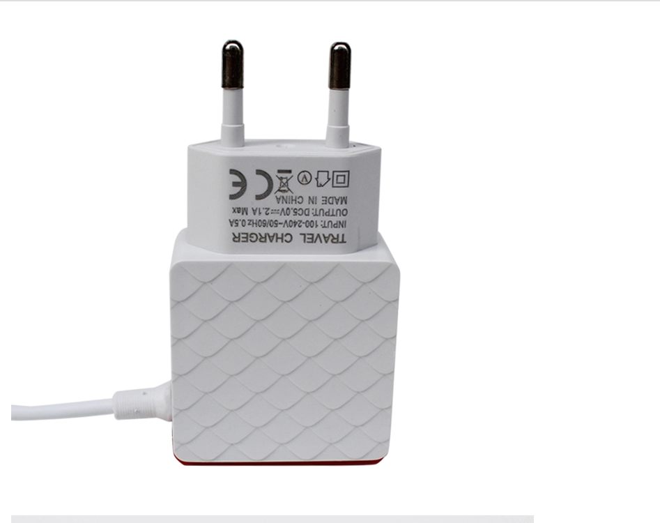Дорожный адаптер 2 USB, автоматическое зарядное устройство для мобильного телефона с кабелем V8 micro usb, светодиодная подсветка
