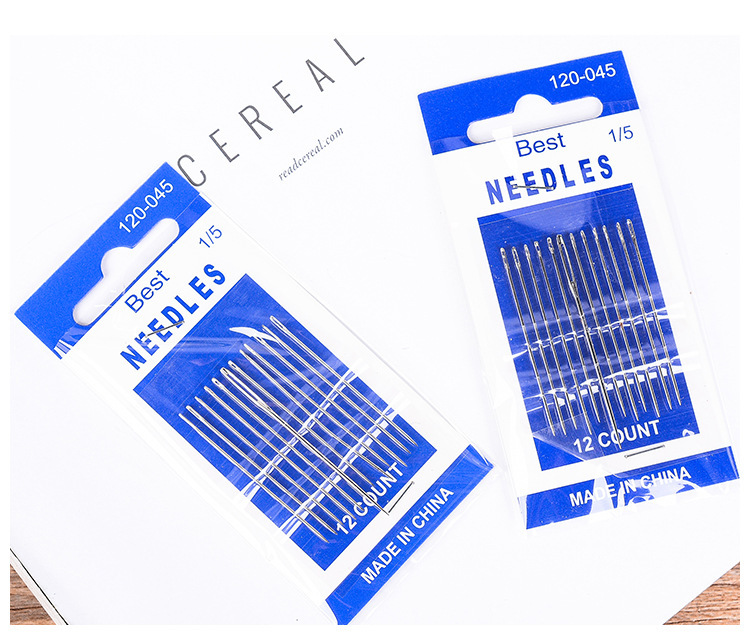 12 Blue Card Big Eye Stitch Sweater Hand Sewing Needles