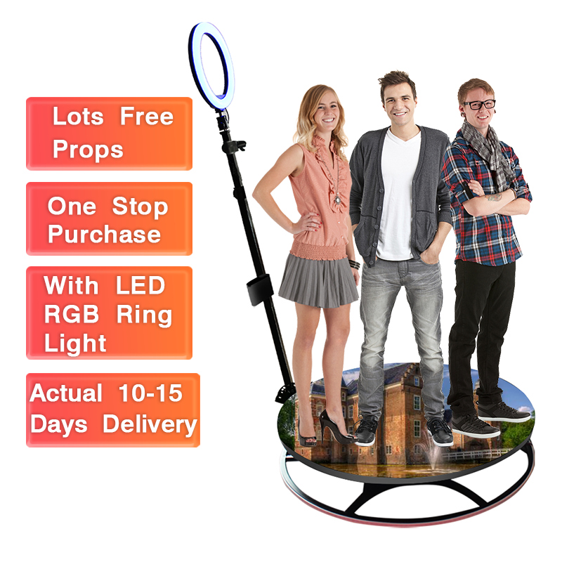 free logo props video ipad wedding portable automatic 360 photobooth 360 photo booth enclosure 360 spin photo booth photobooth