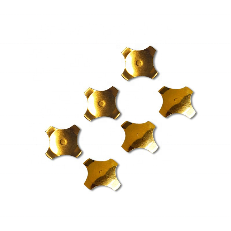 Reida Metal Gold Plating 4 Leg Metal Snap Dome with Dimple