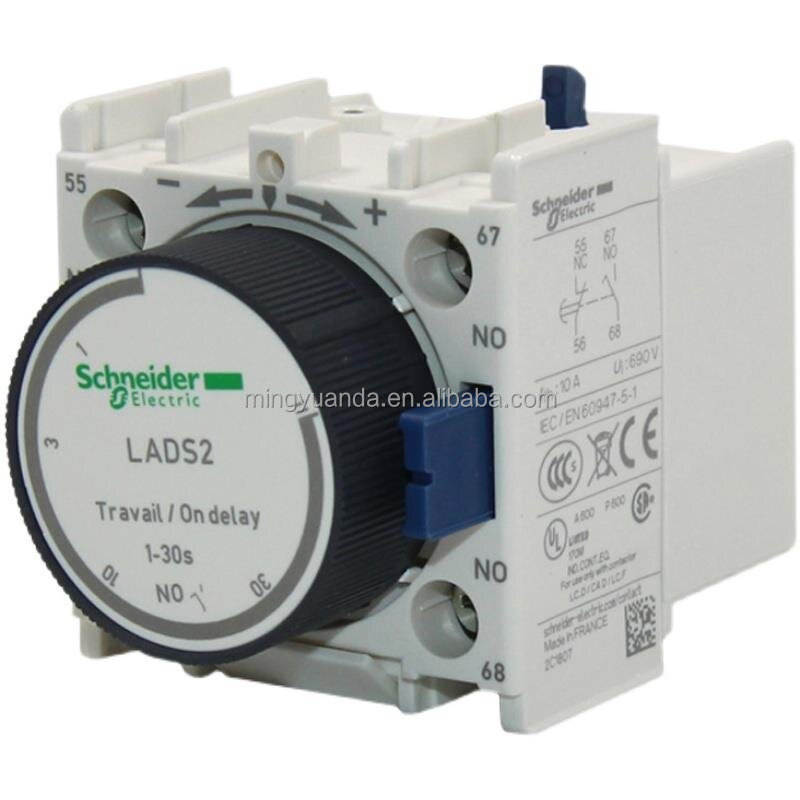 Фирменные контактные блоки Schneider-er TeSys D, Дополнительные контактные блоки, 1NO + 1NC,on delay 0,1-3s LADT0, задержка таймера