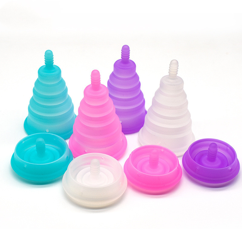 Factory Custom New Product Portable Collapsible Silicone Cleaning Menstrual Cup