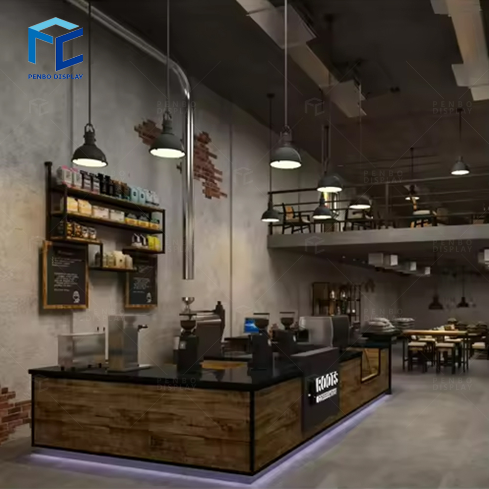 Customized Commercial Coffee shop Counters Coffee Shop Kiosk Shop Furniture Modern Decoration Coffee Kiosk Food