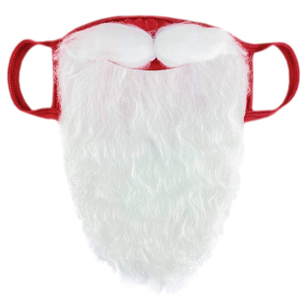 2021 Christmas Santa Claus beard faceMask Holiday Beard Face party Mask for Party cover Costume funny Holiday face shiled