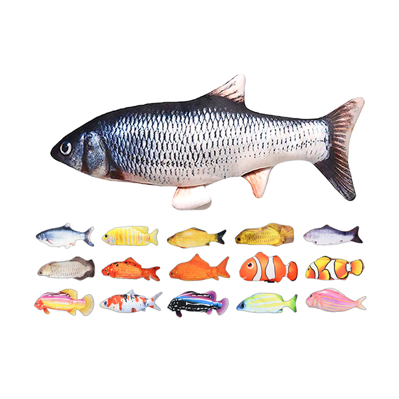 Katzenspielzeug Kedi Oyuncak Oyuncagi Mainan Kucing Fish Plush Pillow Catnip Toy Cat S Usb singing Flapping Fish Cat Toys Catnip