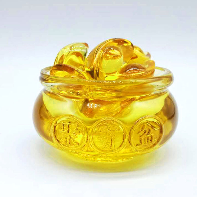 Factory direct sale 96/8/10/12cm citrine cornucopia chinese feng shui treasure bowl ingot ornaments home living room decorations