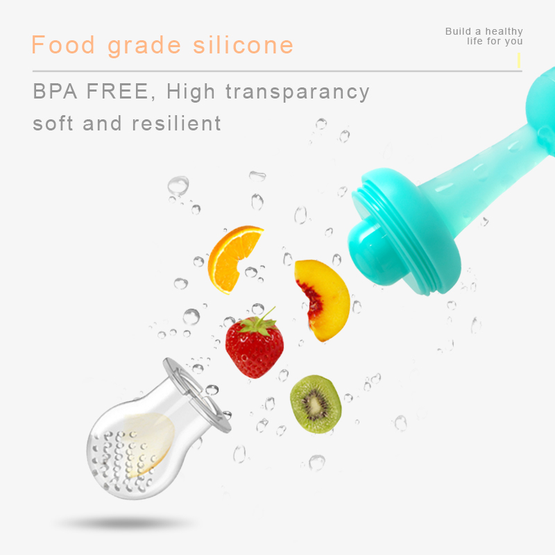 LULA Baby Fruit Food Feeder Pacifier Fresh Teething Pacifiers Infant Fruit Teething Teether Toy Silicone Pouches for Toddlers