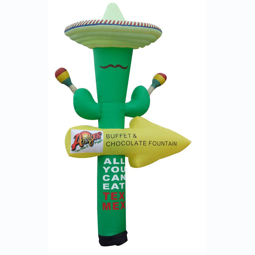 buffet chocolate fountain air dancer tube single leg inflatable sky wavey tube man with blower