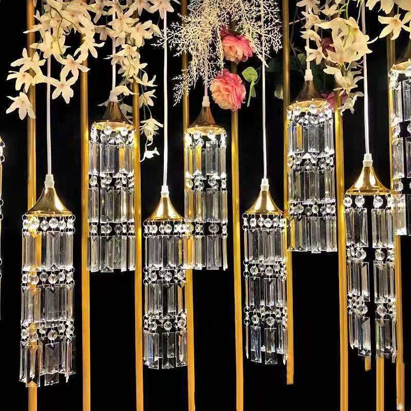 New wedding 10 head crystal ice bar chandelier hotel wedding hall stage decorative Chandelier