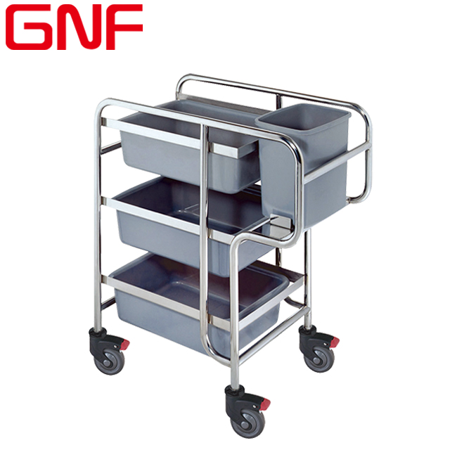 Недорогая пластиковая тележка GNF для кухни, ресторана, сервиса кейтеринга